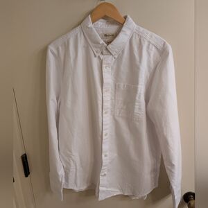 Madewell White Oxford Button Down Shirt